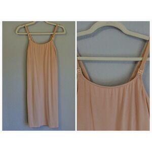 Storq Nursing Dress Womens 2 Blush Pink Maternity Tank Slip Soft Modal Spandex